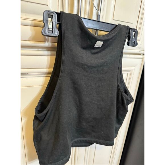 Vuori Women's Sleeveless Quarter Zip Workout Cropped Tank Top Black Size XL - Picture 6 of 6